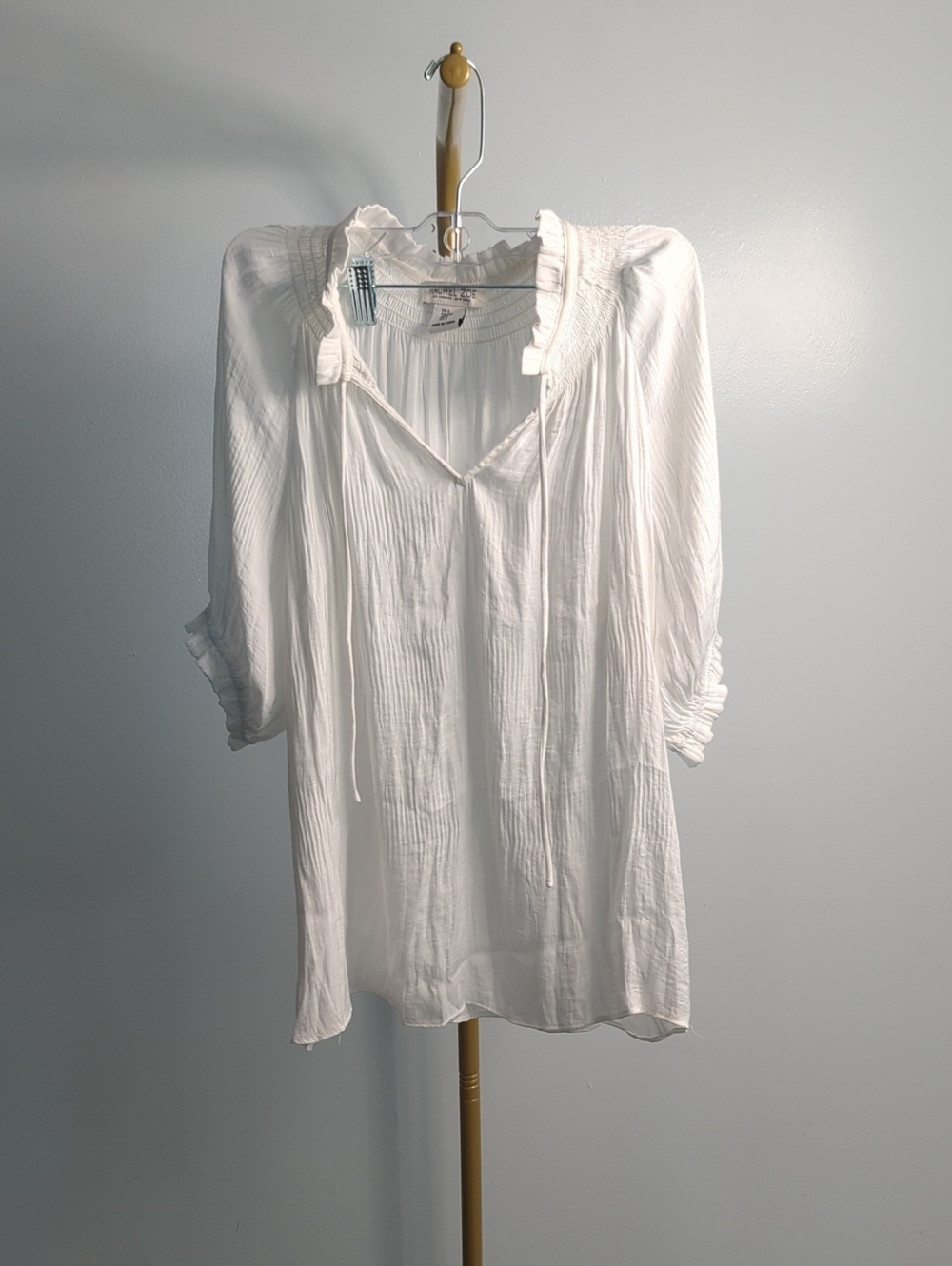 Women’s White Peasant Tunic Blouse